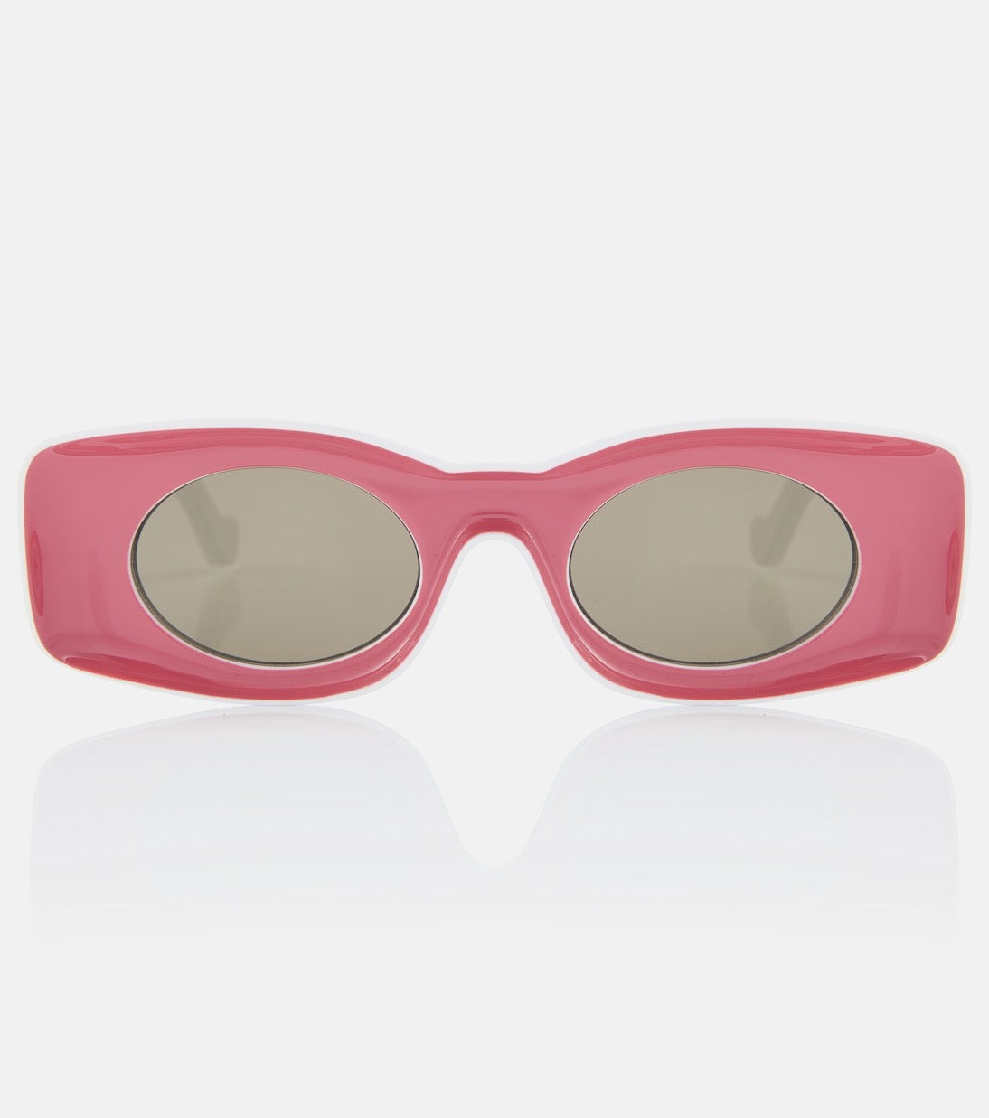 Paula’s Ibiza Rectangular Sunglasses — Pink