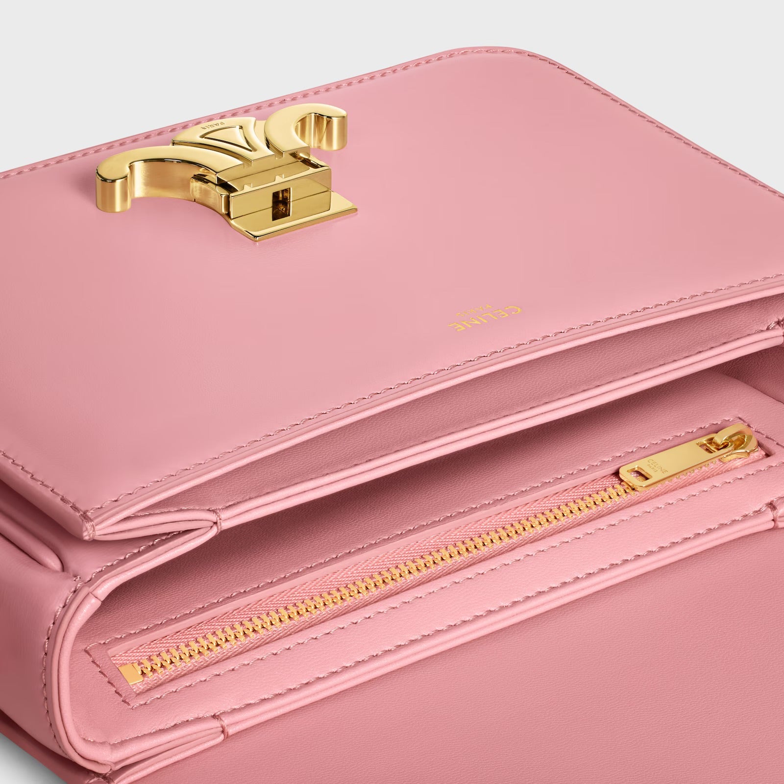 Céline Teen Triomphe Bag in Shiny Calfskin – Old Rose