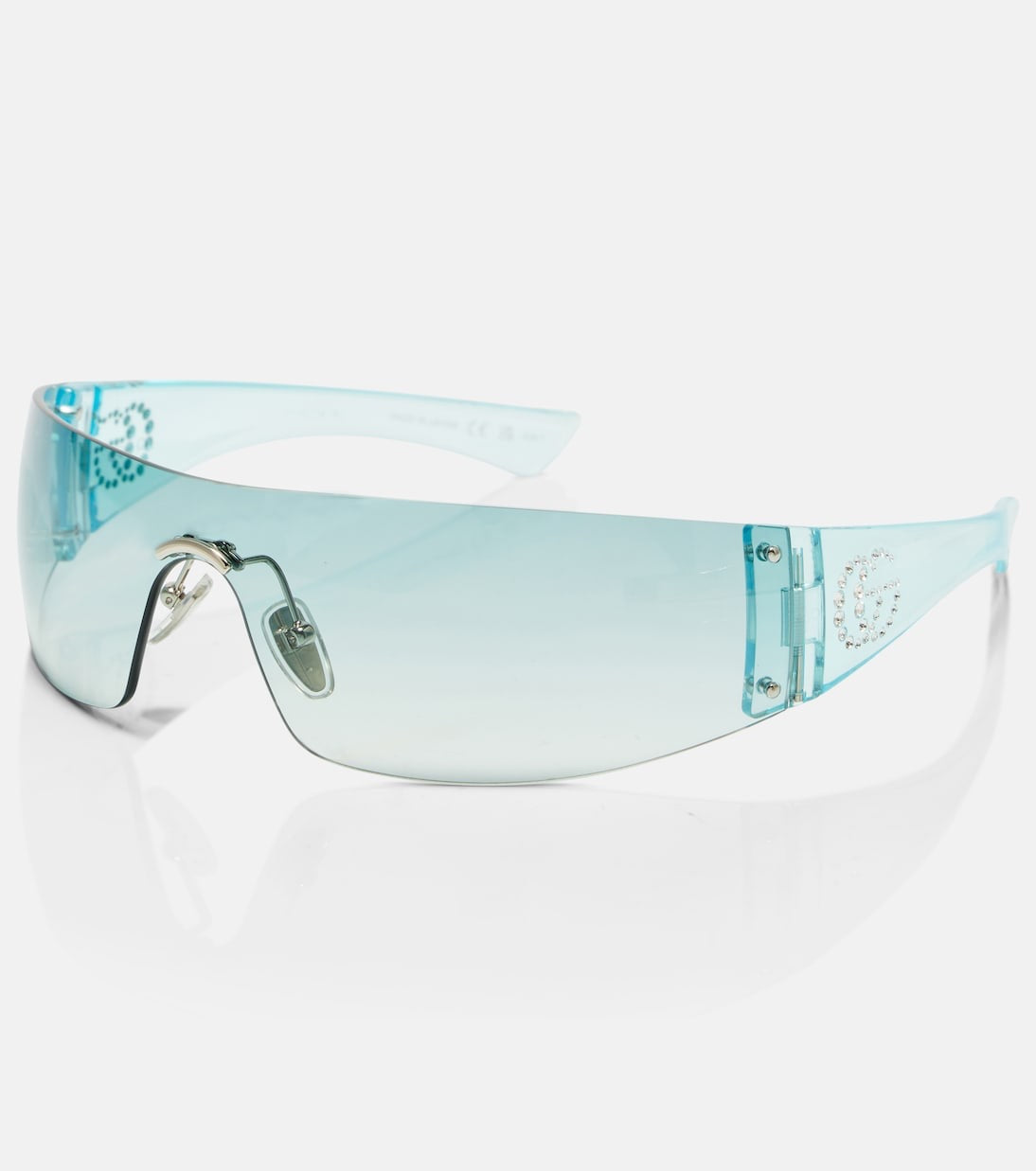 Leonie Interlocking G Mask Sunglasses — Blue