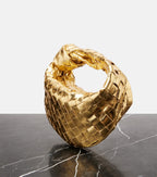 Bottega Veneta Jodie Intrecciato Metallic Leather Tote – Gold