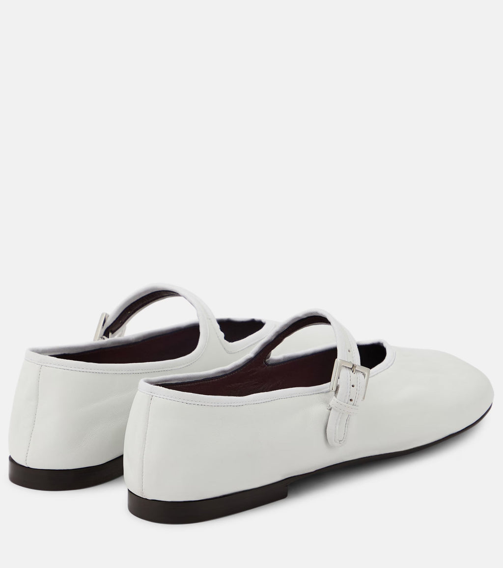 Leather Mary Jane Ballet Flats