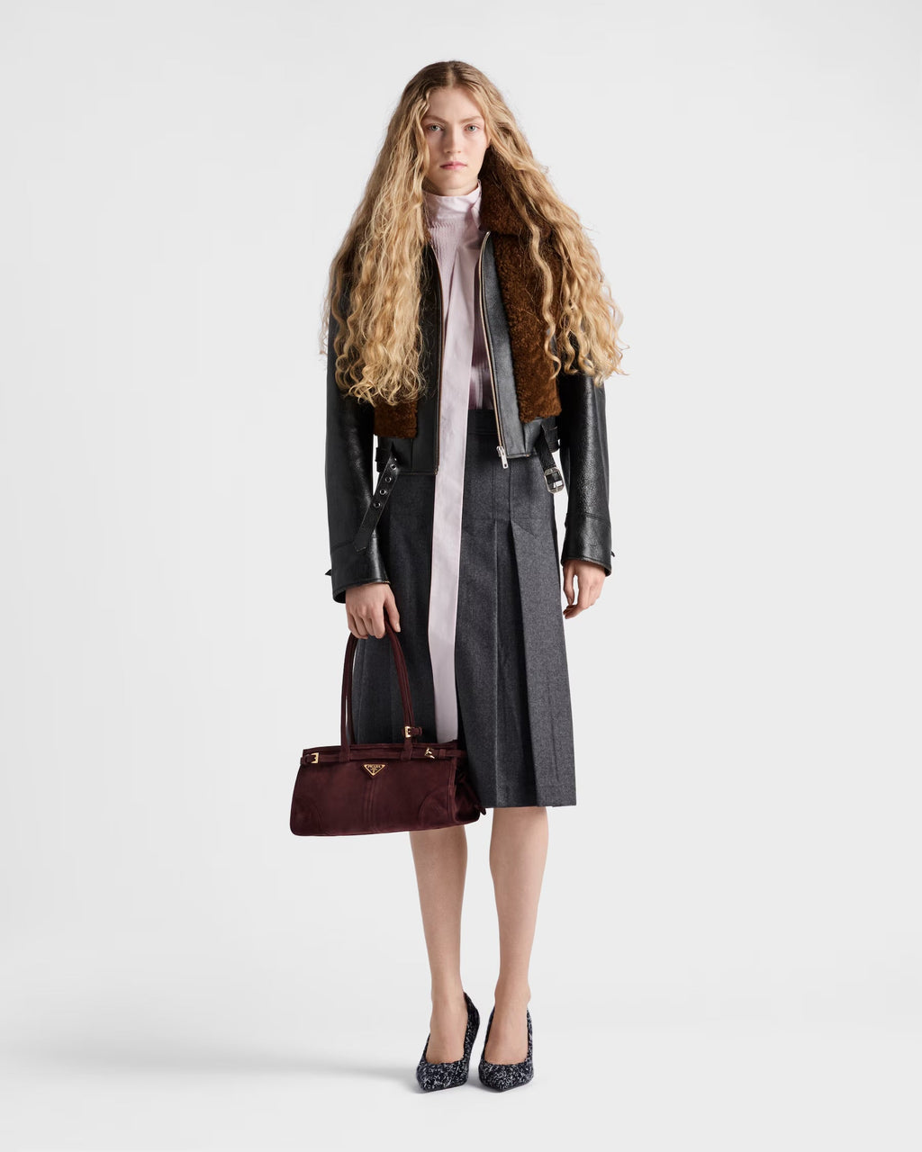 Prada Leather and Shearling Jacket