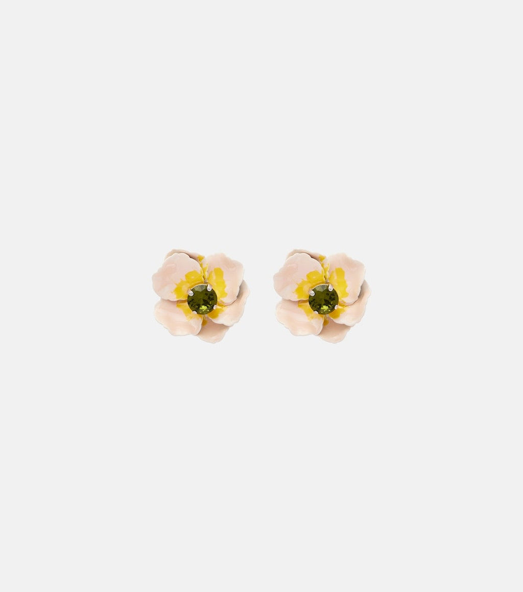Blooming Poppy Embellished Earrings