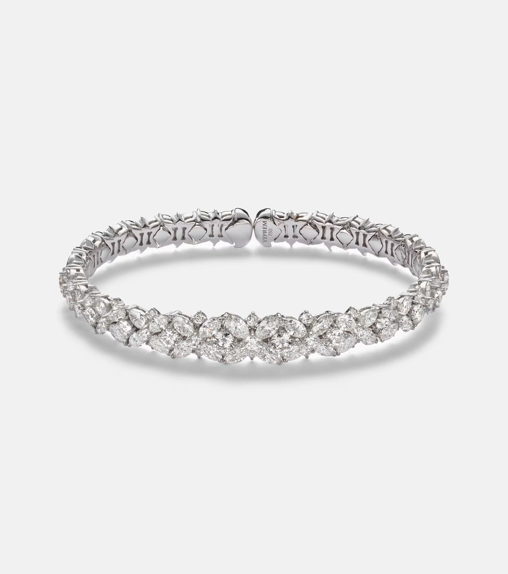 Yeprem Y-Couture 18kt White Gold Diamond Bangle