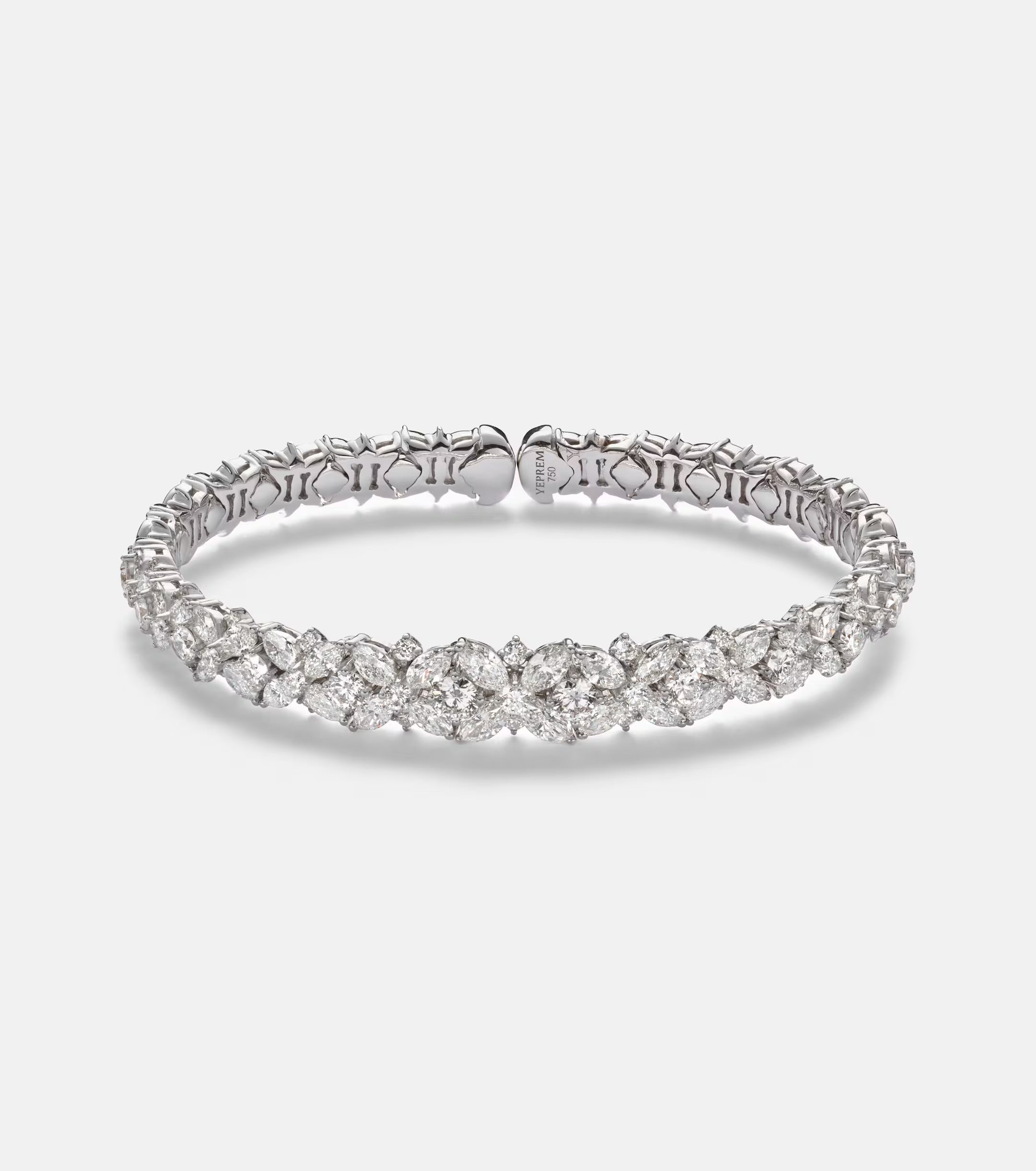 Yeprem Y-Couture 18kt White Gold Diamond Bangle