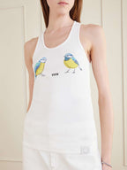 ‘Tits’ Crystal-Embellished Tank