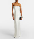 Norma Kamali Strapless Satin Maxi Dress