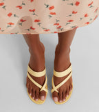 Manolo Blahnik Susa Leather Thong Sandals – Yellow