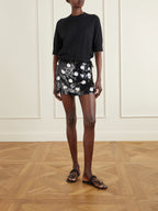 Dries Van Noten Gabrina Sequined Mini Skirt in Black