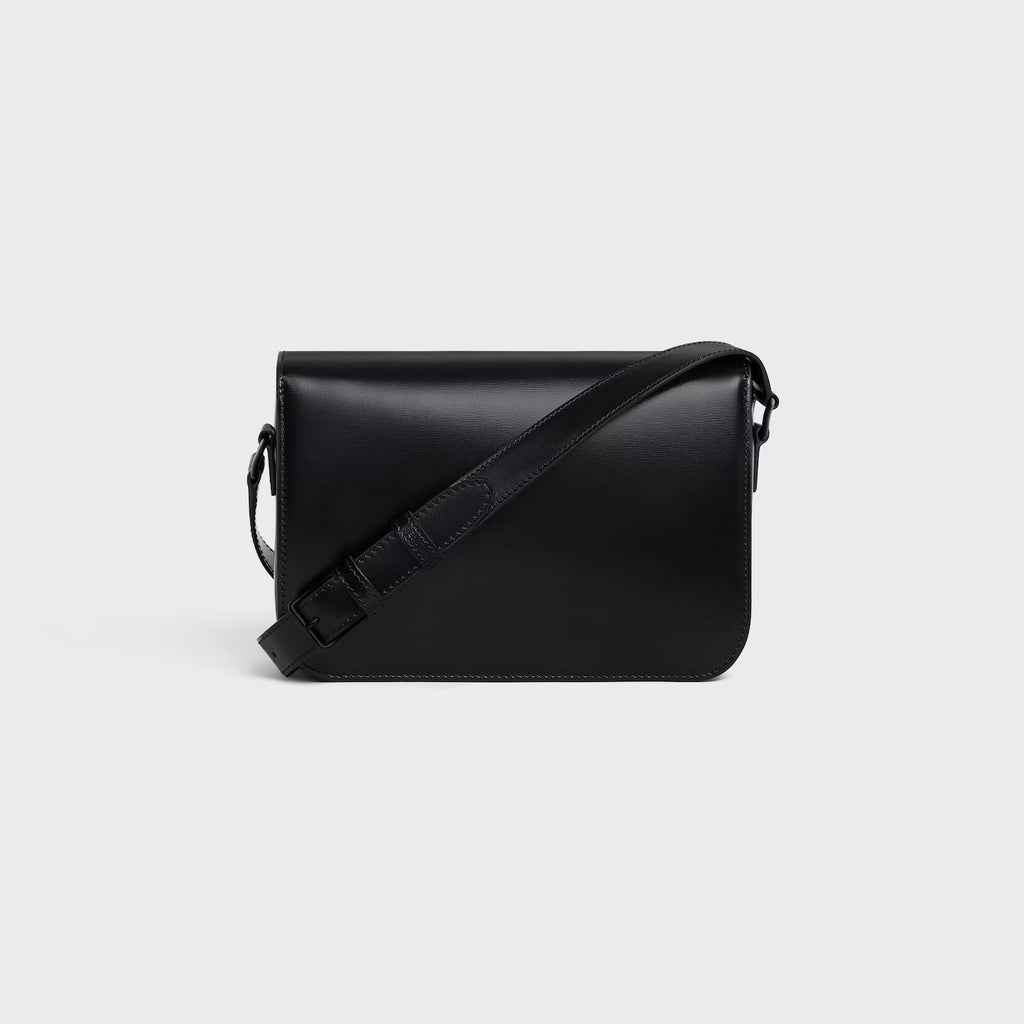 Céline Classique Triomphe Bag in Shiny Calfskin – Black (Black Hardware)