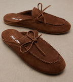 Suede Mule Loafers