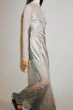 ZW Collection Satin Lace Dress