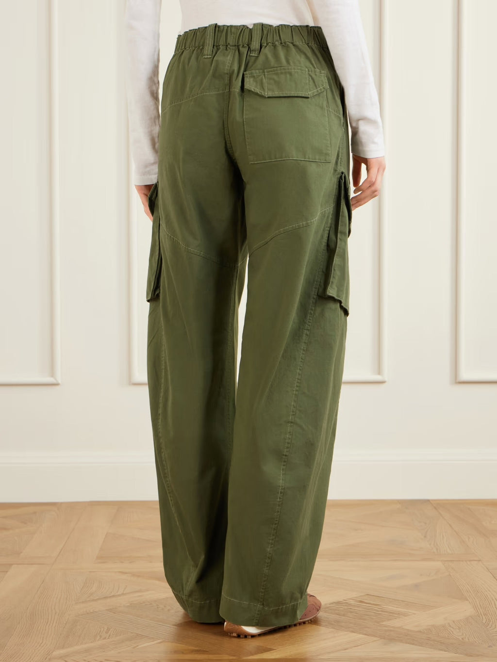R13 Cotton Barrel-Leg Cargo Pants
