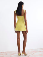 Clio Peppiatt Athena Mini Dress in Lemon