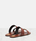 Saint Laurent Cassandre Leather Sandals