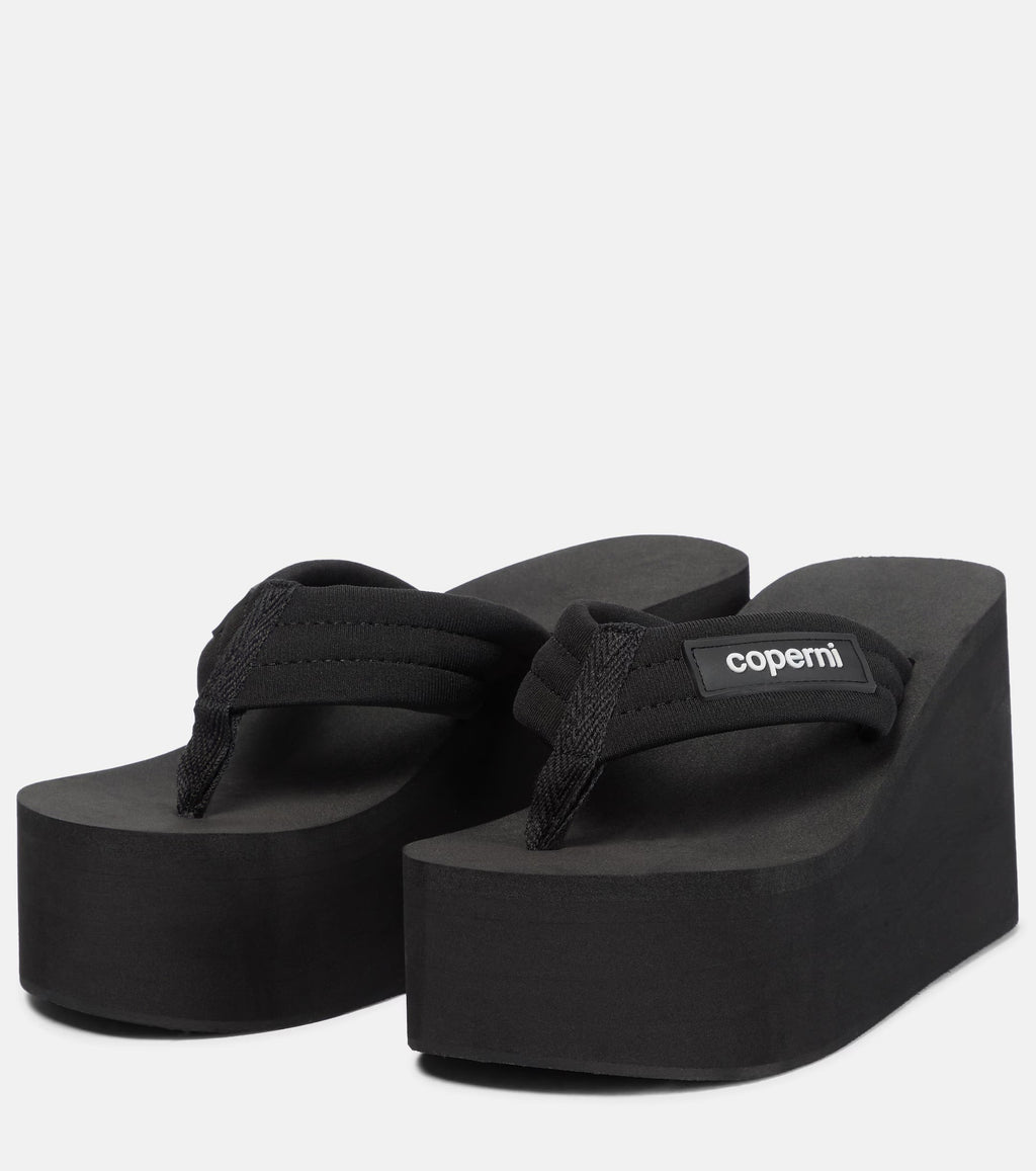 Coperni Platform Thong Sandals – Black