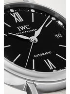 IWC Schaffhausen Portofino 37mm Automatic Stainless Steel, Textured-Leather and Diamond Watch
