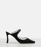 Manolo Blahnik Pura Suede Mules – Black