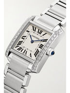 Cartier Tank Française 25.05mm Medium Stainless Steel and Diamond Watch