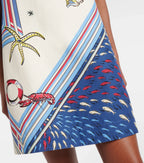 Alémais Apollo Bow-Detail Printed Minidress