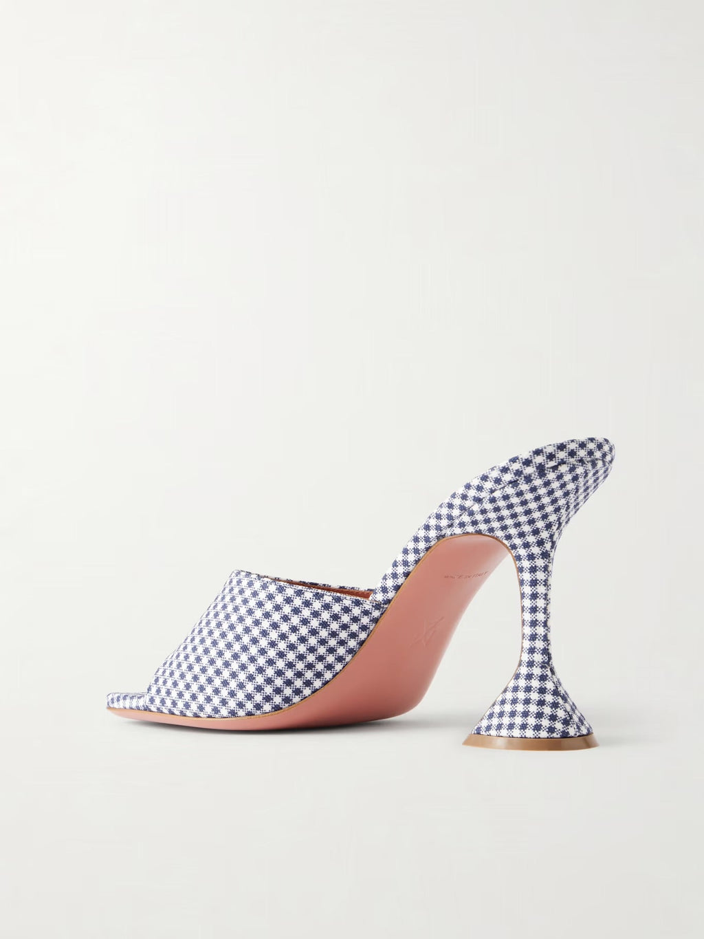 Amina Muaddi – Lupita 95 Gingham Woven Mules