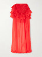 Shelby Ruffled Silk-Chiffon Maxi Skirt