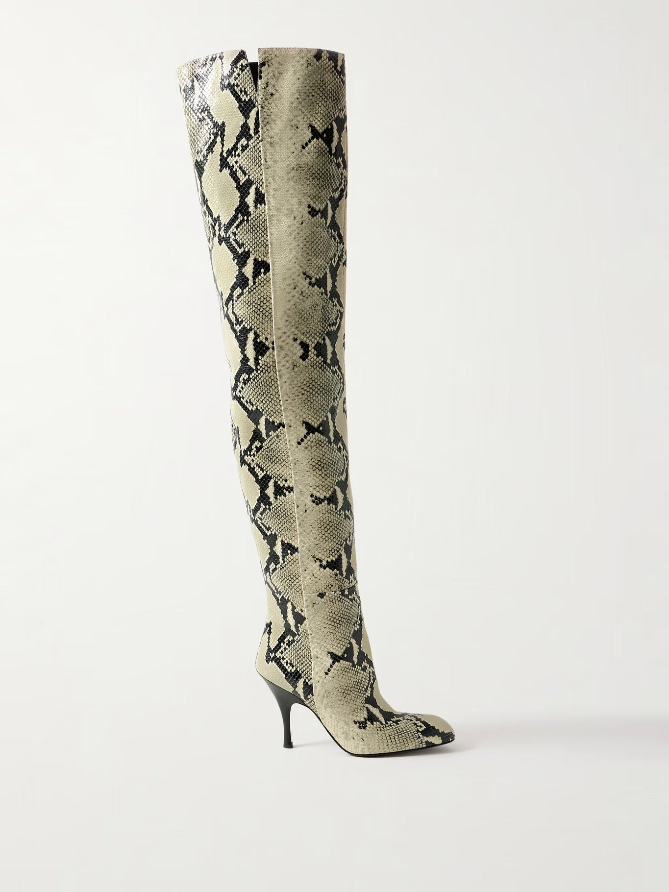 Colt Snake-Effect Leather Over-the-Knee Boots — Khaite