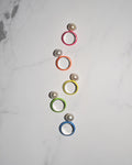 Neon Enamel Baroque Pearl Ring in 9.25 Sterling Silver