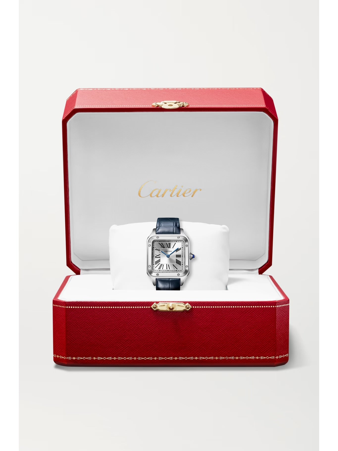 Cartier Santos-Dumont Small 38.5mm Stainless Steel and Alligator Watch