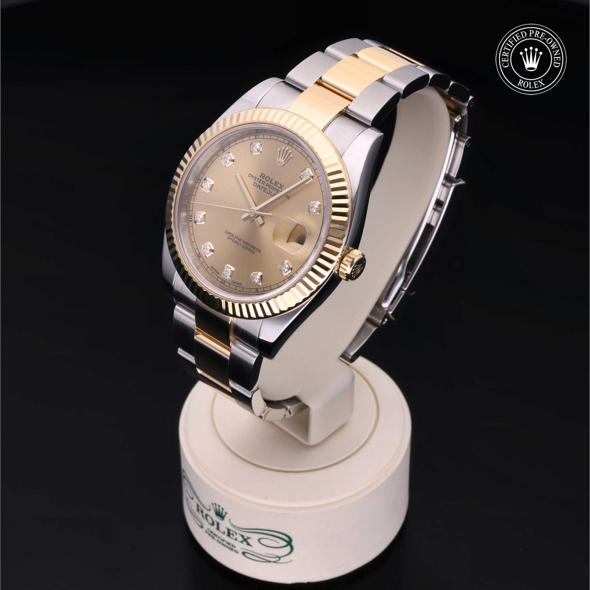 Rolex Datejust 41 — Oystersteel & Yellow Gold, Champagne Diamond Dial (Ref. 126333)