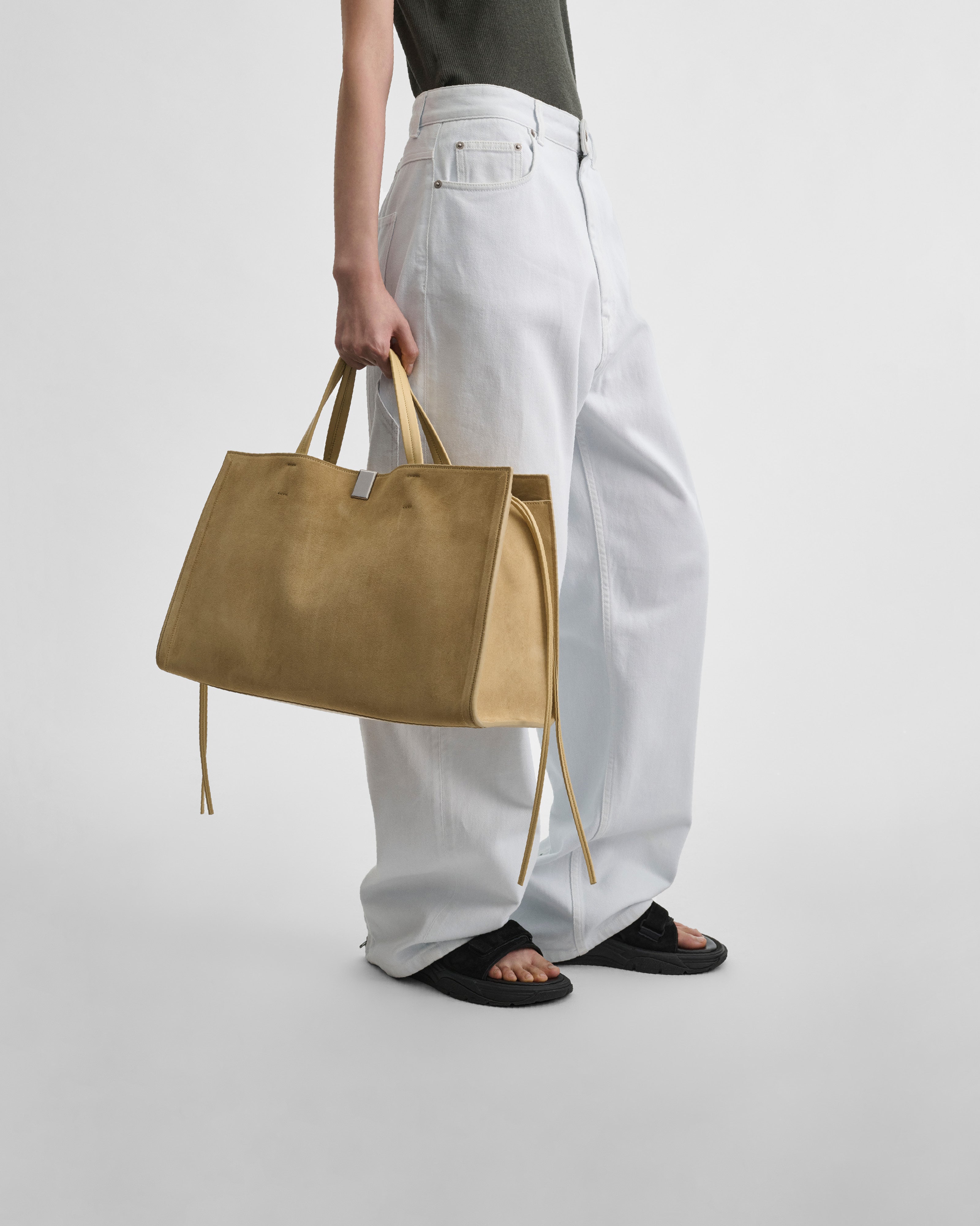 MEDIUM KIT CABAS | blonde suede
