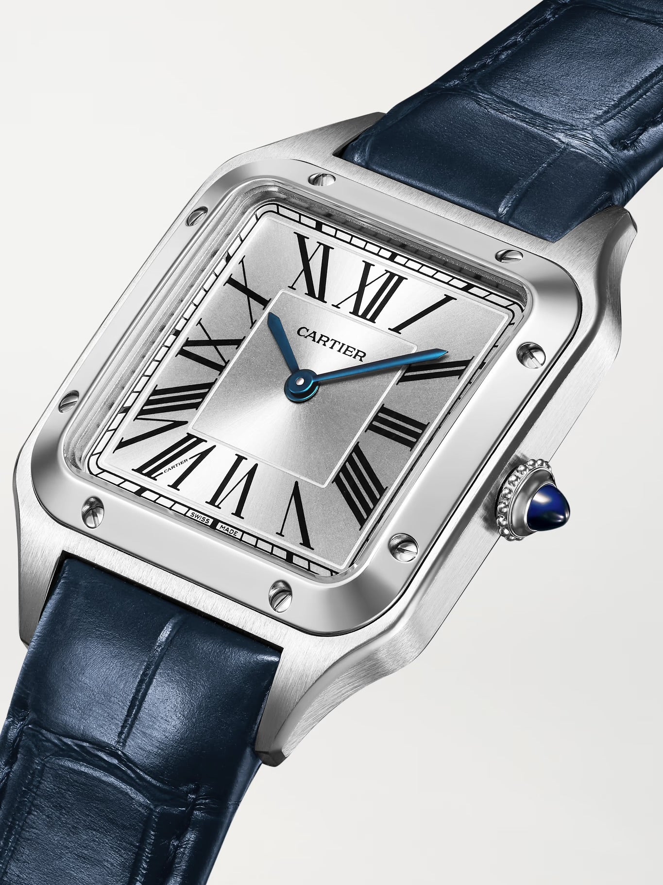 Cartier Santos-Dumont Small 38.5mm Stainless Steel and Alligator Watch
