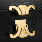 Céline Small Chain Triomphe in Python – Black