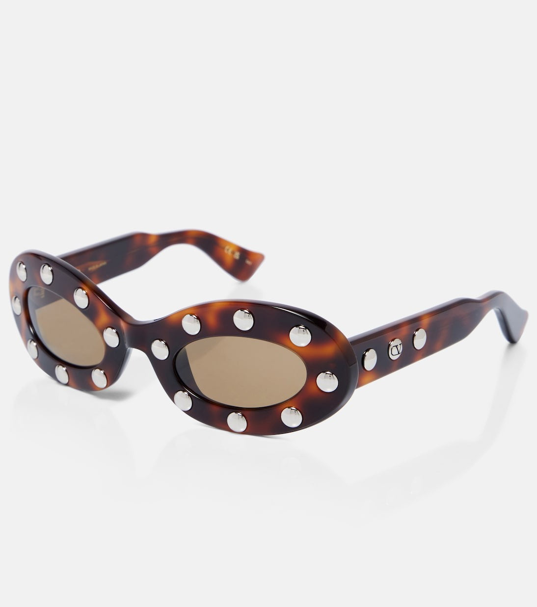 VLogo Studded Oval Sunglasses