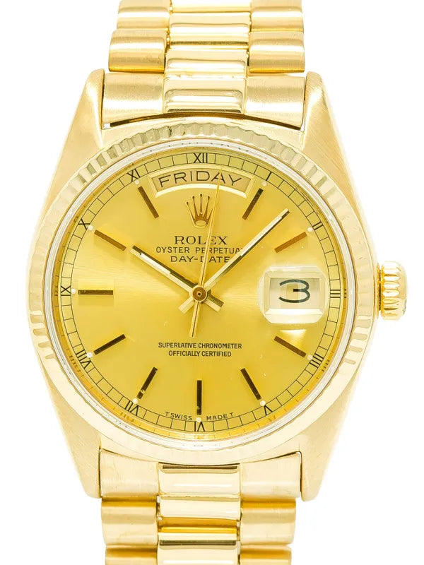 Rolex Day-Date 36 in Yellow Gold with Champagne Dial