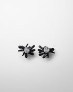 CLUSTER EARRINGS | black resin