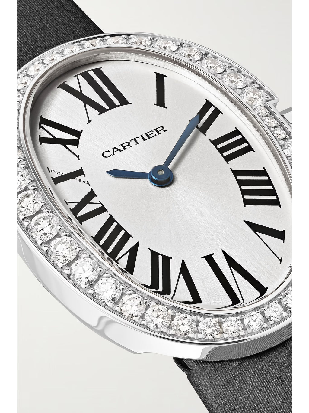 Cartier Baignoire 34.5mm Small 18-Karat White Gold, Tulle and Diamond Watch