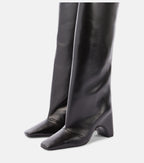 Coperni Bridge Leather Knee-High Boots - Black