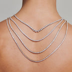 Round Lab-Grown Diamond Tennis Necklace
