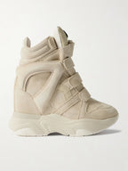 Balskee Suede High-Top Wedge Sneakers