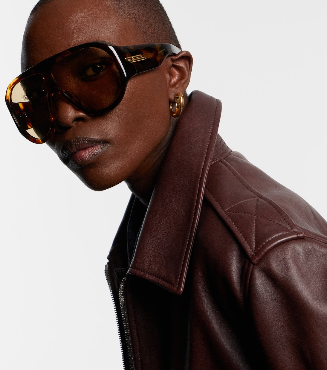 Bottega Veneta Fashion Sow Oversized Mask Sunglasses