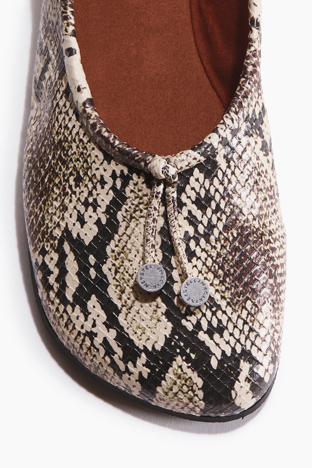 Stella McCartney x H&M Snakeskin-Print Ballet Flats