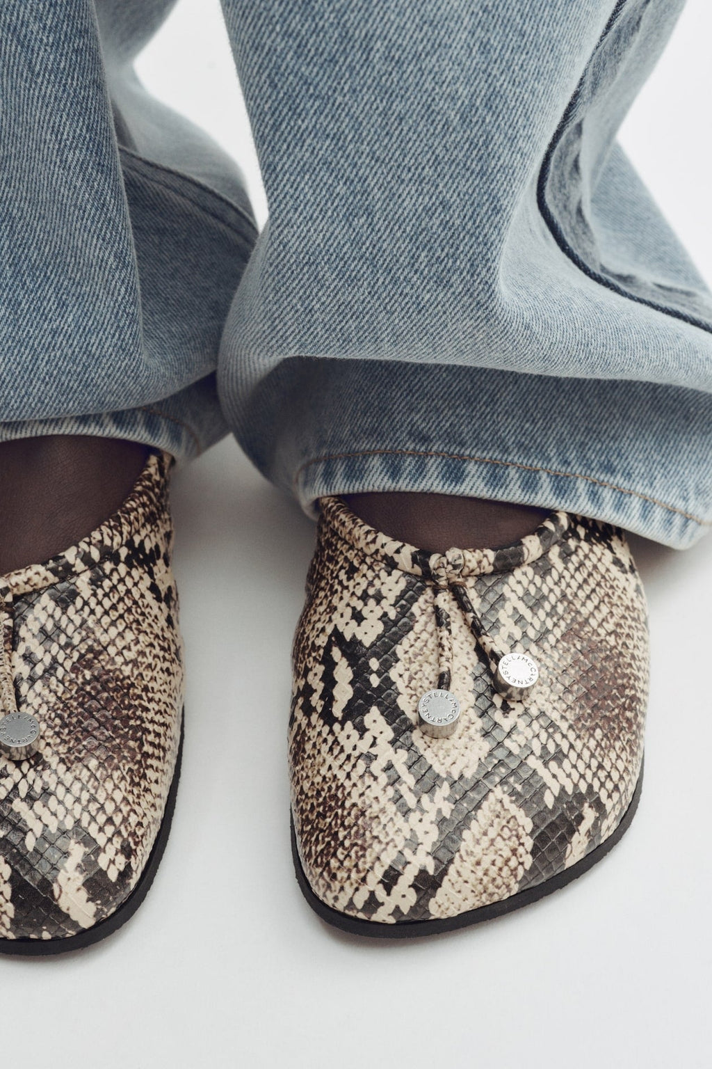 Stella McCartney x H&M Snakeskin-Print Ballet Flats