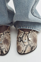 Stella McCartney x H&M Snakeskin-Print Ballet Flats