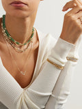 Essential Link Ceramic and Diamond Choker, 18K Gold