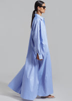 The Frankie Shop Avery Shirt Dress - Blue
