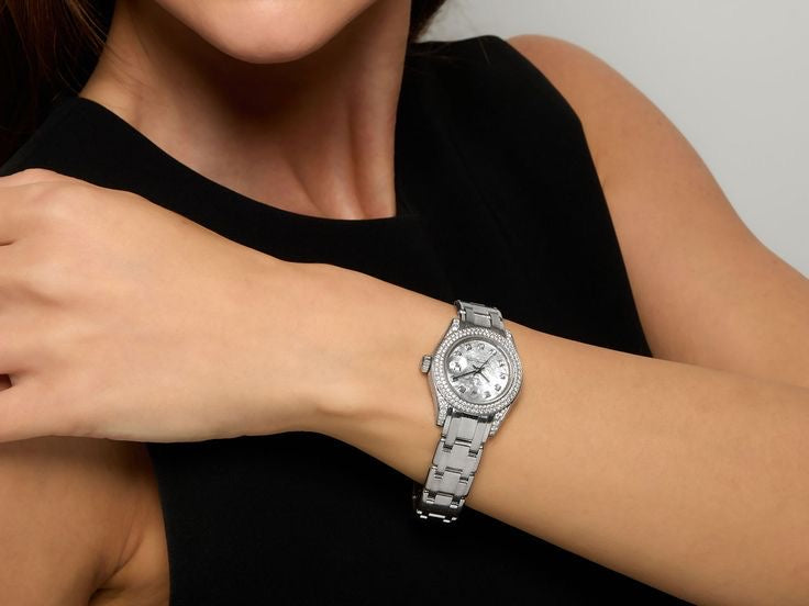 Rolex Pearlmaster Diamond Watch in 18K White Gold, 29mm