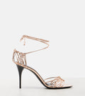 Saint Laurent Babylone 90 Metallic Leather Sandals