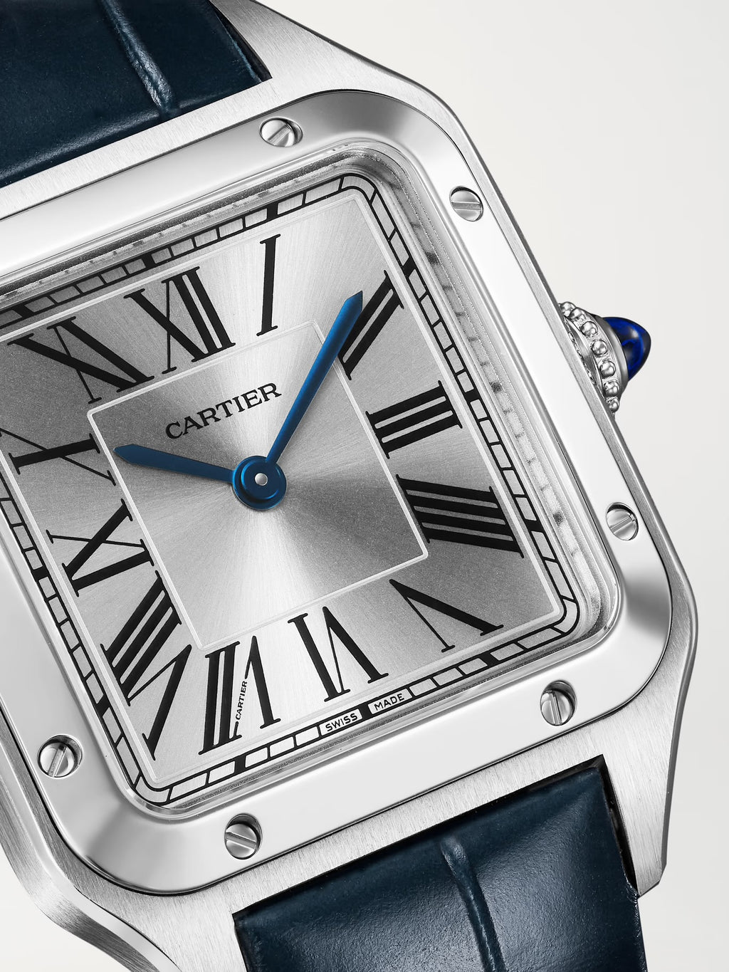 Cartier Santos-Dumont Small 38.5mm Stainless Steel and Alligator Watch
