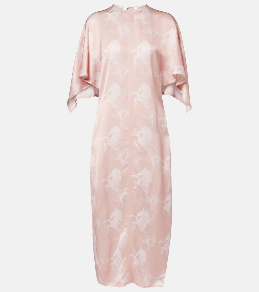 Stella McCartney Printed Satin Midi Dress